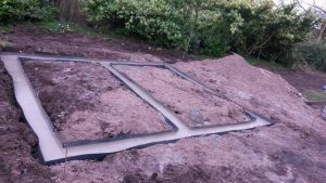 piling foundations for a garage