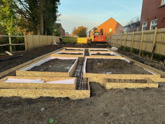piling for a new build house in leyland